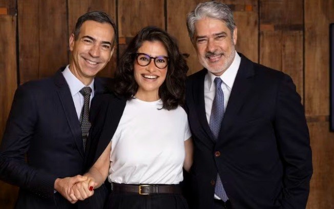 WiCésar Tralli, Renata Vasconcellos e William Bonner