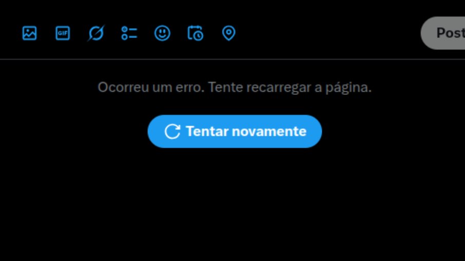 X apresenta instabilidade na manhã deste sábado (24) X apresenta instabilidade na manhã deste sábado (24)