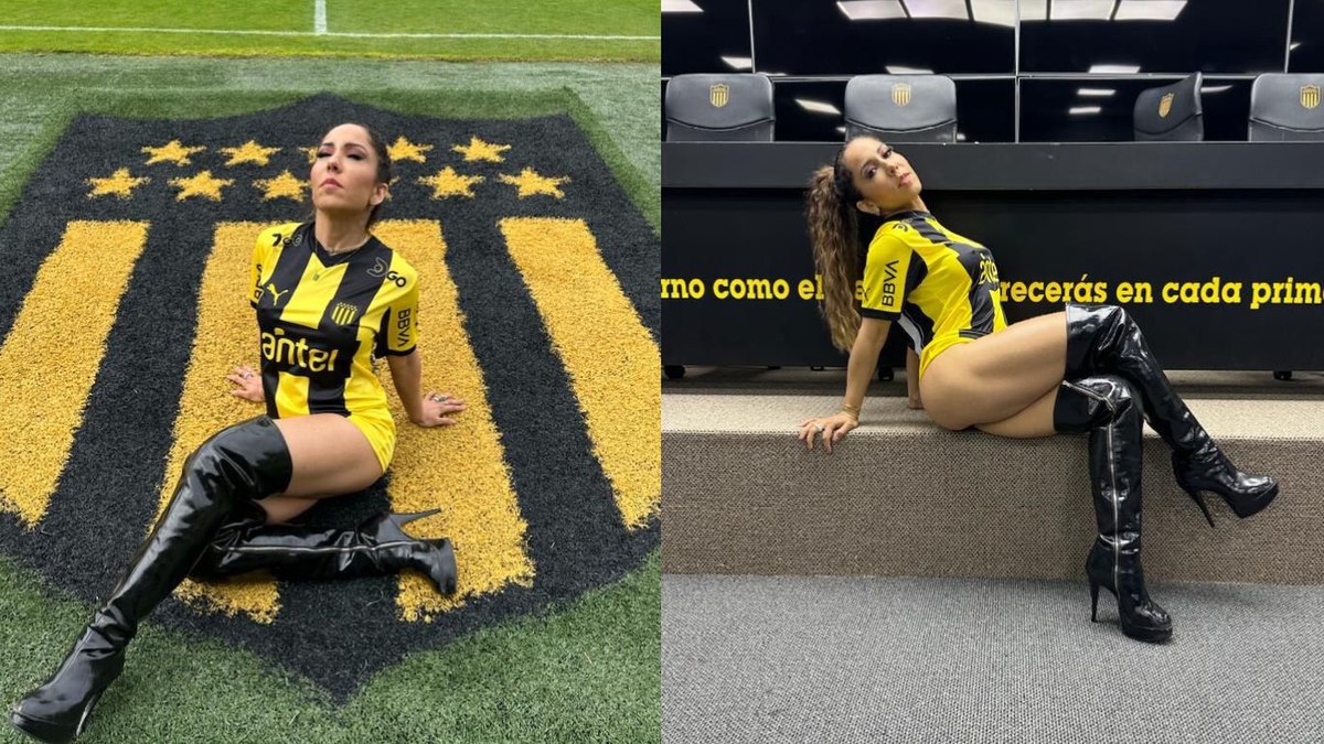 Mulher Melão sensualiza no estádio do Peñarol