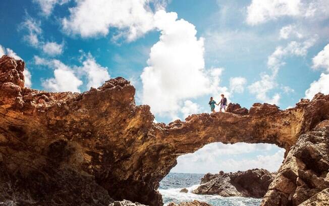 Passeios em Aruba: a região de Seroe Colorado é das mais marcantes do sul da ilha, com destaque para as pontes naturais