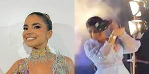 Cantora é atingida no rosto por drone durante show ao vivo