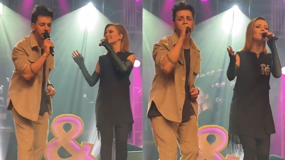 Junior Lima e Sandy cantaram juntos em show em São Paulo