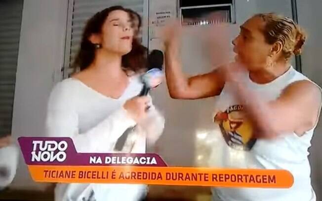 Jornalista do SBT é agredida durante reportagem