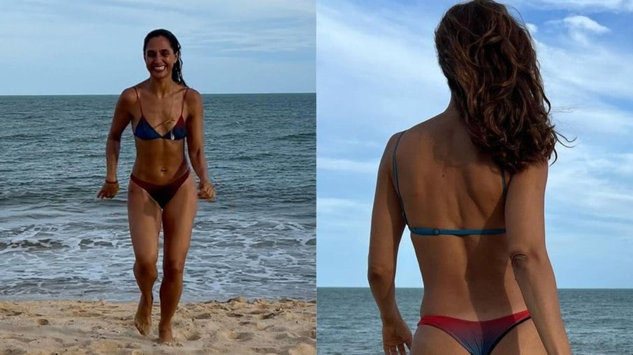 Camila Pitanga abre álbum de fotos na praia