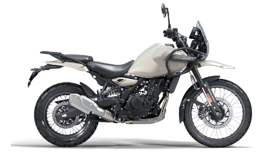 Himalayan 450 ganha a cor Kaza Brown por R$ 29.990, inspirada nas paisagens do Himalaia.