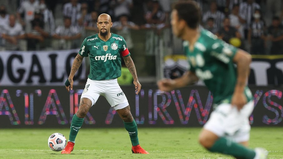 Felipe Melo em ação pelo Palmeiras