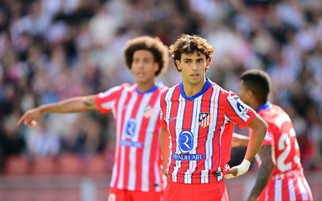 João Félix depois de marcar pelo Atlético de Madrid em amistoso de pré-temporada contra a Juventus, em Gotemburgo (Suécia), no dia 11 de agosto