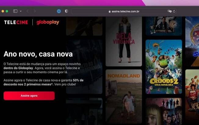 Globoplay já exibe filmes do Telecine, mas requer assinatura extra