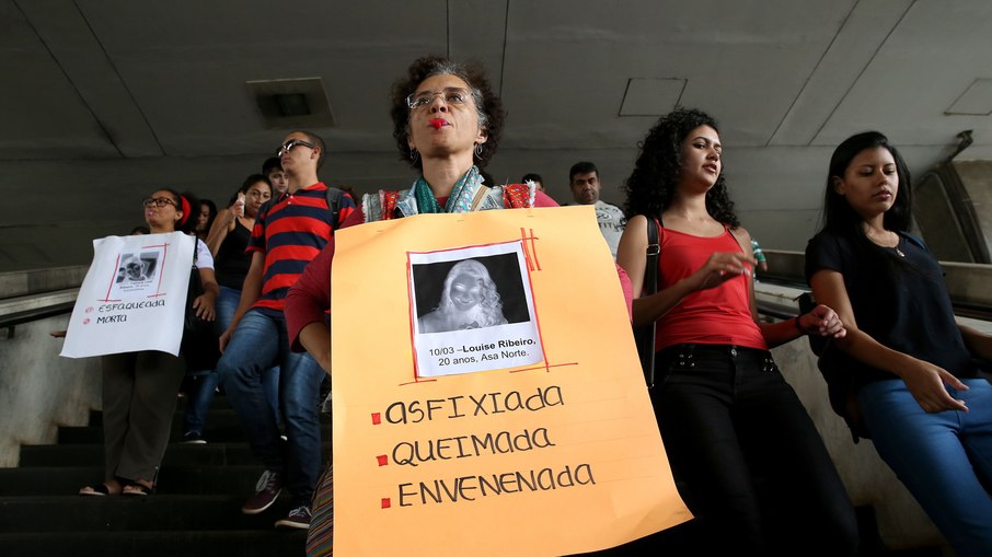 Protesto contra violência de gênero em Brasília