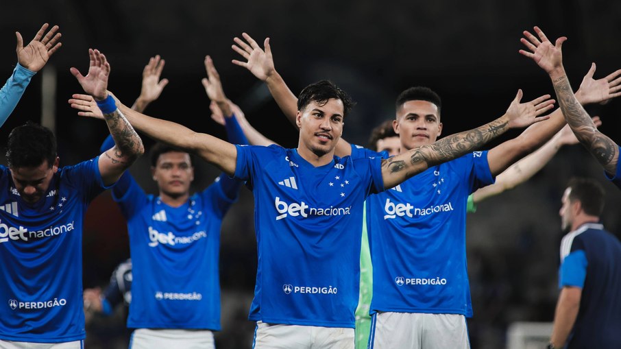 Kaio Jorge celebra vitória do Cruzeiro Kaio Jorge celebra vitória do Cruzeiro