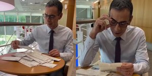 César Tralli comove ao ler cartas da mãe, que morreu em acidente