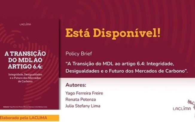 LACLIMA lança estudo sobre o novo mercado global de carbono LACLIMA lança estudo sobre o novo mercado global de carbono