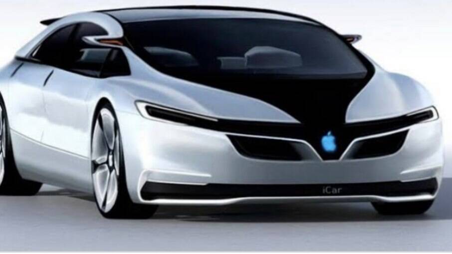 O design do iCar ainda não foi revelado, mas projeções indicam que será um  veículo elétrico esportivo de luxo 