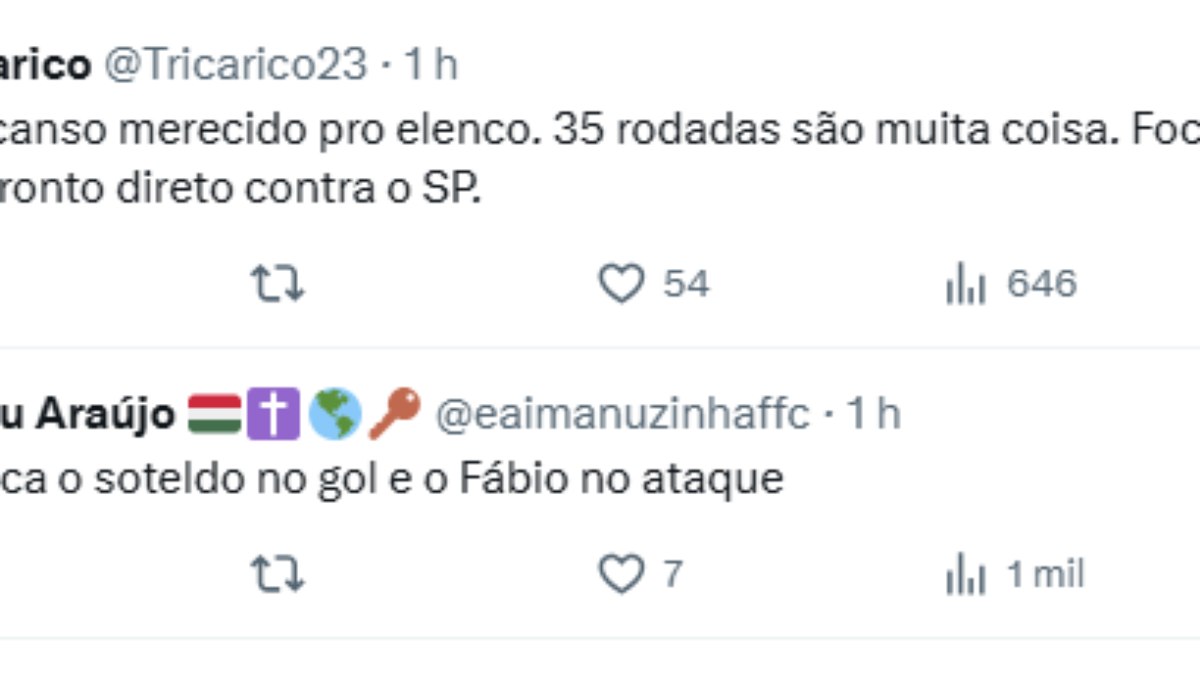 Torcida do Fluminense pede derrota contra o Palmeiras