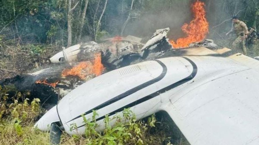 Aeronave bateu em árvore ao pousar