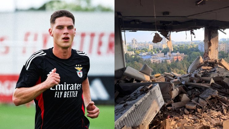 Astro do Benfica tem casa&nbsp;bombardeada&nbsp;na Ucrânia; veja imagens