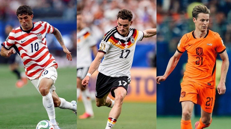 Pulisic, Wirtz e De Jong são destaques de suas seleções