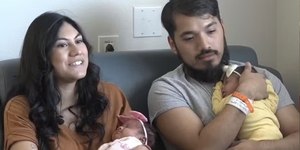 Mulher dá à luz a quadrigêmeos após DIU falhar