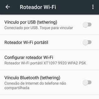 Dispositivos podem trabalhar como um roteador por meio do Wi-Fi, USB e Bluetooth