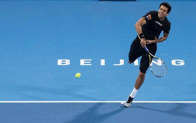 Marcelo Melo em ação no ATP 500 de Pequim, na China