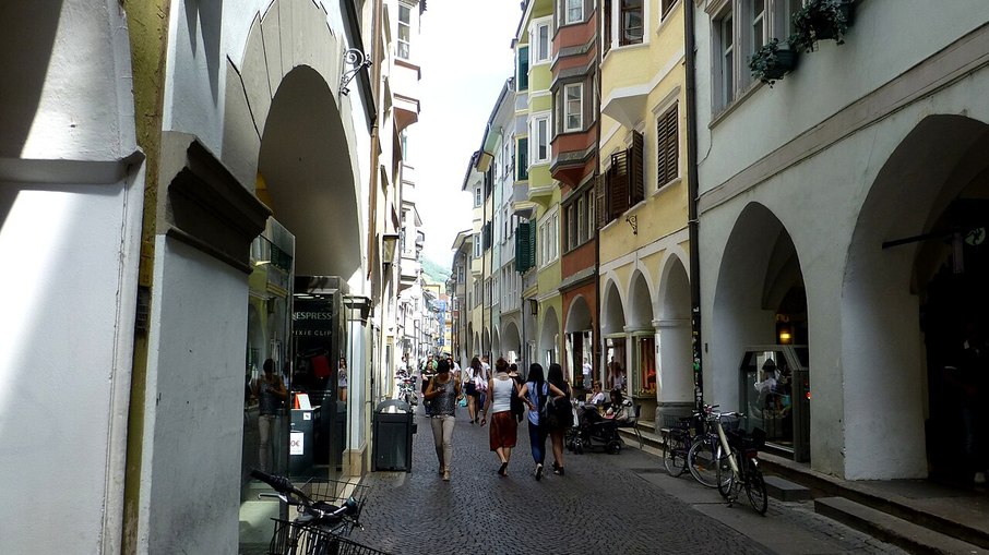Via dei Portici - Bolzano, Itália Via dei Portici - Bolzano, Itália