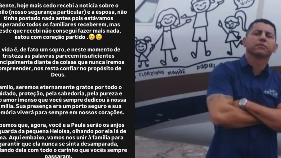 Virginia lamentou a morte do casal por meio das redes sociais.