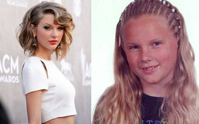 Antes e depois das celebridades: Taylor Swift quando era criança