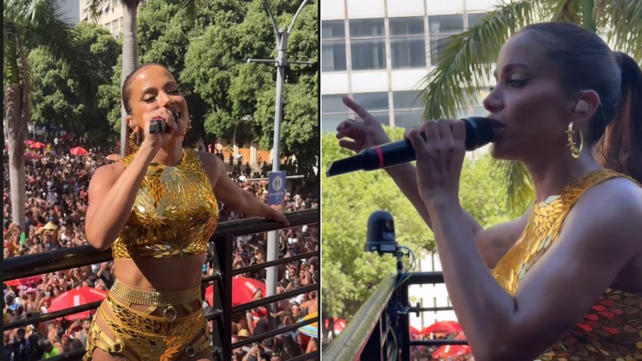 Anitta comanda bloco no Rio com homenagem a Rebeca Andrade Anitta comanda bloco no Rio com homenagem a Rebeca Andrade