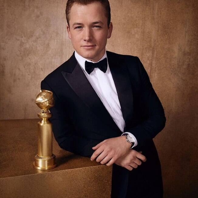 Taron Egerton, vencedor da categoria Melhor ator de comédia ou musical