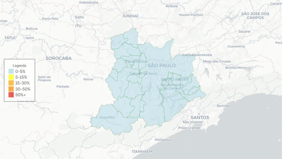 Mapa da Falta de Energia, da Enel
