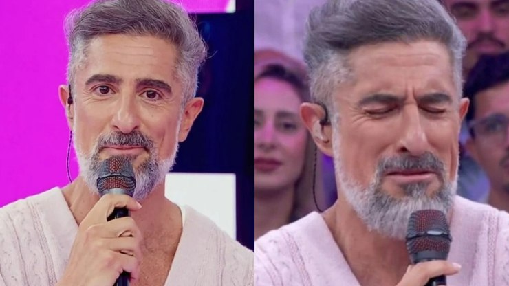 Marcos Mion chora na TV Globo e vira chacota nas redes sociais