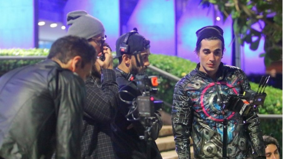 Gravação do filme 'Descontrole' com participação do ator Fiuk no paço municipal da prefeitura de Campinas