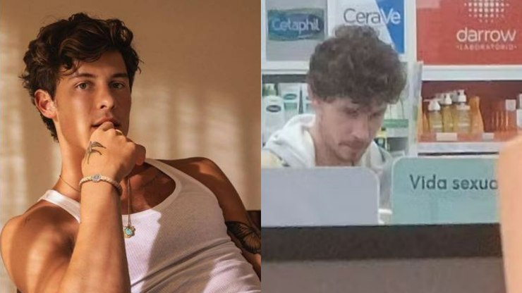 Shawn Mendes é visto na seção 'vida sexual' em uma farmácia em SP