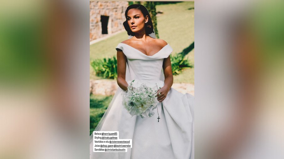 Isis Valverde tem casamento luxuoso e look de tirar o fôlego