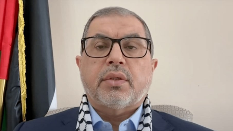 O líder de relações políticas e internacionais do grupo extremista Hamas, Basem Naim