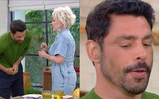 Ana Maria Braga passa mão onde não devia e constrange Cauã Reymond: “Não!”