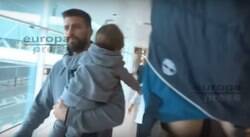 Piqué viaja com a família e se desentende com repórter; assista