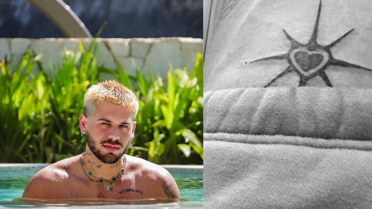 Zé Felipe exibe tatuagem ousada próxima a virilha