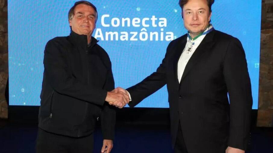 Bolsonaro e Musk se encontraram nesta sexta-feira (20) em São Paulo