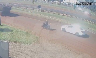 Motociclista morre durante tentativa de ultrapassagem em Cascavel; assista