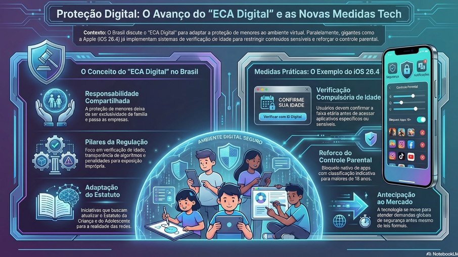 iOS 26.4 reforça controle parental com avanço do ECA Digital