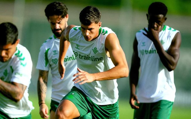 Jogadores da Inter de Milão durante treinamento da equipe