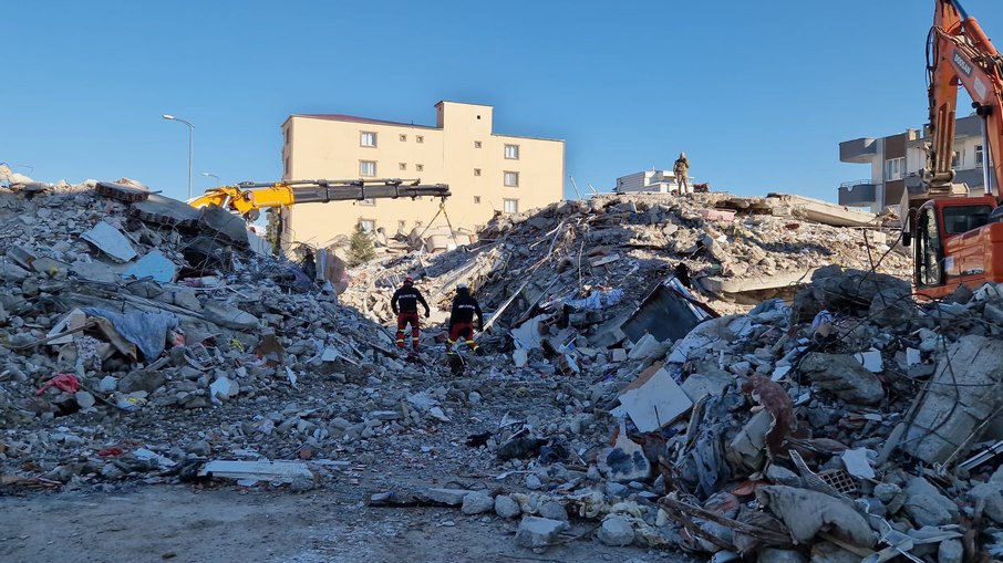 Área afetada pelo terremoto na Turquia