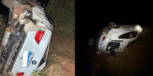 BMW capota, cai em ribanceira e deixa cinco mortos em MG