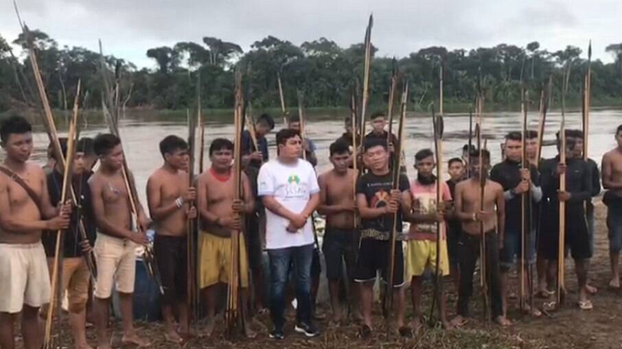 Yanomamis que vivem na comunidade Palimiú, em Roraima