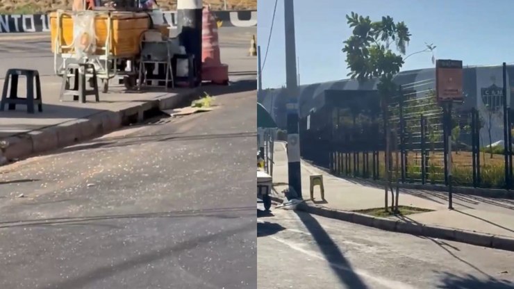 Atlético x Cruzeiro: Arena MRV amanhece rodeada por milho; veja