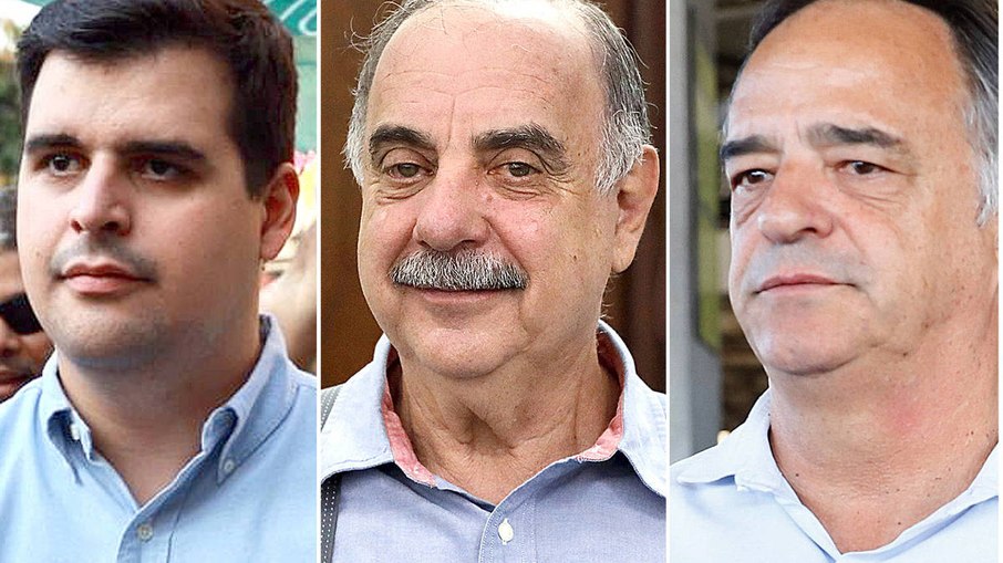 Candidatos a prefeito de Belo Horizonte: Bruno Engler (PL), Fuad Noman (PSD e Mauro Tramonte (Podemos)