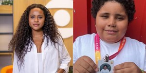 Duda Santos descobriu irmão de 9 anos nos bastidores da Globo