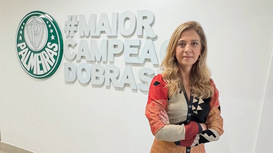 A presidente do Palmeiras, Leila Pereira