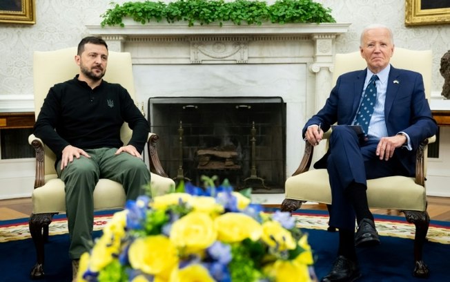 Biden recebe Zelensky no Salão Oval da Casa Branca